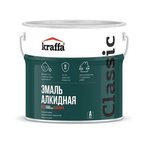 Эмаль KRAFFA алкидная без запаха база А НОВИНКА! 2,7л арт. 99993075 Эмаль KRAFFA алкидная без запаха база А НОВИНКА! 2,7л арт. 99993075