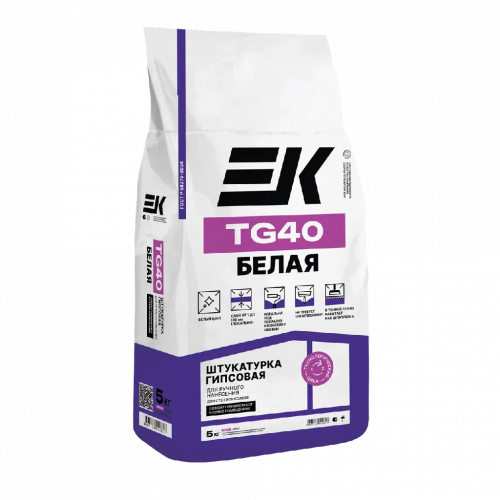 Штукатурка гипcовая ЕК TG-40 Белая (5кг) (082413) Штукатурка гипcовая ЕК TG-40 Белая (5кг) (082413)