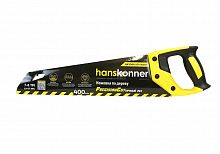 Ножовка по дереву 400мм,7-8 TPI,SK5,3D зуб,чистый рез Hanskonner НК1060-01-4007