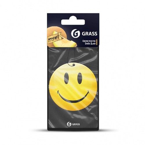 Ароматизатор картонный подвесной  GRASS "СМАЙЛ" (дыня)