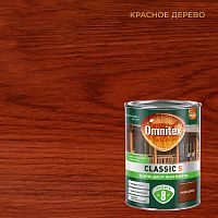 Защитно-декоративная пропитка Omnitex Classic S Красное дерево 0,9л арт. 50037227