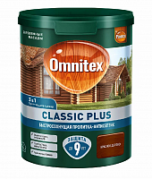Пропитка-антисептик Omnitex Classic Plus 3в1 Красное дерево 0,9л (00-00016616) арт. 50035705