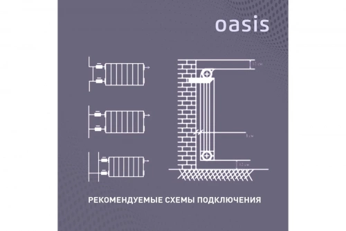Радиатор алюминиевый литой Оазис  500/80/10 ЭКО (1,55 кВт) фото 3