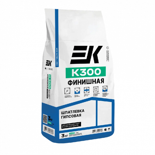 Шпаклевка гипсовая финишная ЕК К 300 (3кг) (021805) Шпаклевка гипсовая финишная ЕК К 300 (3кг) (021805)