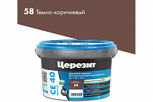 Затирка Церезит СЕ 40 Премиум, цвет темно-коричневый 58, 2кг (061118)