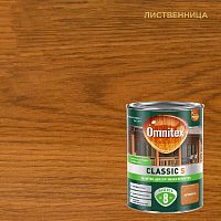 Защитно-декоративная пропитка Omnitex Classic S Лиственница 0,9л арт. 50037202