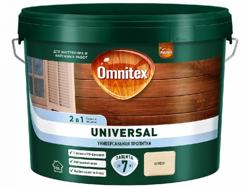 Пропитка Omnitex Universal 2в1 Береза 9л (00-00016651) арт. 50035532