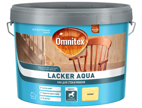 Лак Omnitex Lacker Aqua 10 мат на водной основе 9л арт. 50035137