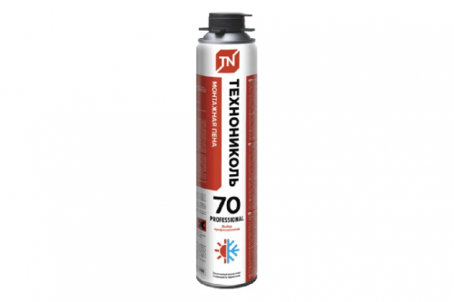 Пена монтажная ТЕХНОНИКОЛЬ 70 PROFESSIONAL всесезонная, 12*1 020 гр. 