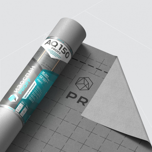 Изоспан "АQ proff-150" Гидро-ветрозащитная мембрана (шир.1,6м) 70 кв.м. фото 4 Изоспан "АQ proff-150" Гидро-ветрозащитная мембрана (шир.1,6м) 70 кв.м. фото 4