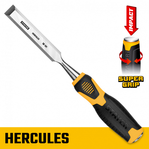 Стамеска-долото с двухкомпонентной рукояткой, 12 мм, STAYER HERCULES (00-00012437)