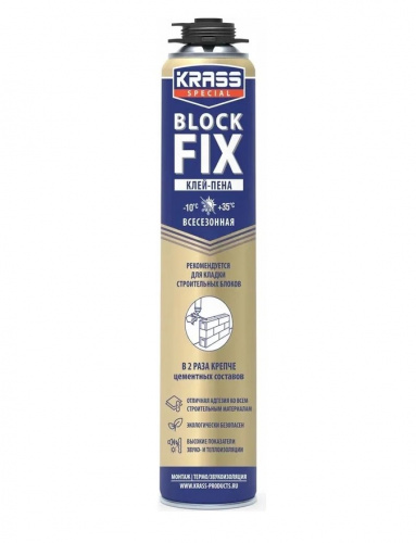 Клей-пена Krass Special BlockFix для строительных блоков 0,75л