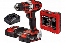 Дрель аккумуляторная Einhell PXC TE-CD 18/40-1 Li, 18В,40Нм,патрон 13мм,2x2,0Ач,кейс 4514228
