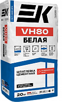 Шпатлевка цементная для внутренних и наружных работ ЕК VH80 белая (20 кг) (016372)
