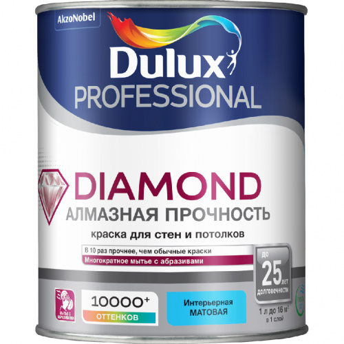 Краска Luxium Professional Diamond мат BW 1л арт. 50034519
