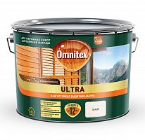 Влагостойкая лазурь Omnitex Ultra Белый 9л арт. 50035855