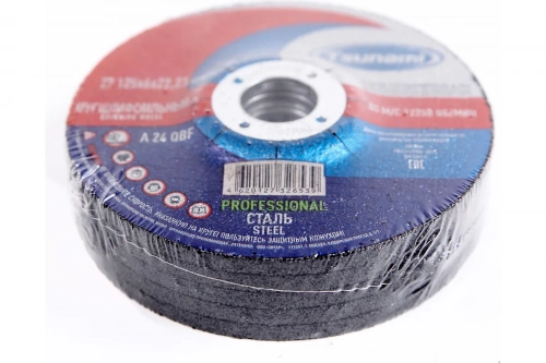 Круг зачистной по металлу TSUNAMI PROFESSIONAL 125х6х22 А 24 Q BF80  фото 3