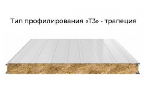 Стеновая сэндвич панель Трапеция (Т3)