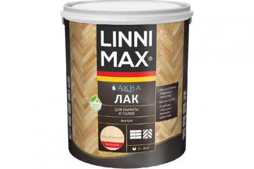 Лак акриловый LINNIMAX Аква Лак для паркета и полов глянцевый 2,5 л (00-00000550) Лак акриловый LINNIMAX Аква Лак для паркета и полов глянцевый 2,5 л (00-00000550)