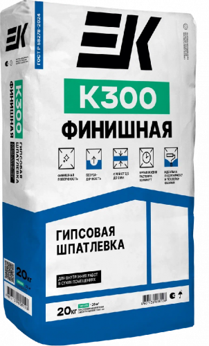Шпатлевка гипсовая ЕК К 300 финишная (20кг) (080586) Шпатлевка гипсовая ЕК К 300 финишная (20кг) (080586)