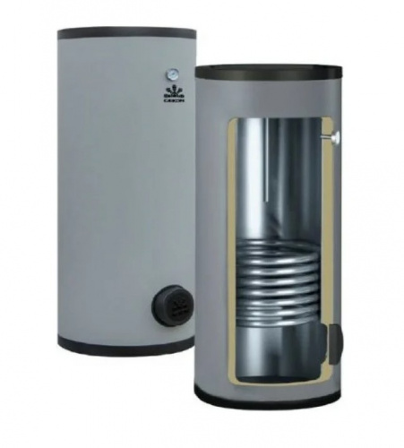 Бойлер 150 л с 1-м ТО Gekon HWB 150 1HE 30 кВт напольный INOX Бойлер 150 л с 1-м ТО Gekon HWB 150 1HE 30 кВт напольный INOX