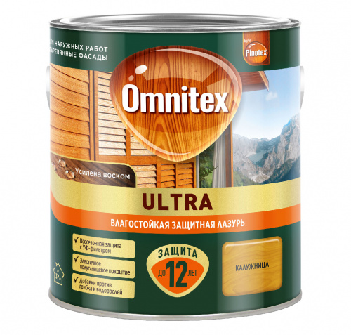 Влагостойкая лазурь Omnitex Ultra Калужница 2,5л арт. 50035908