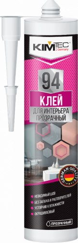 Клей KIM TEC 94 для интерьера прозрачный 280мл (00-00008666)