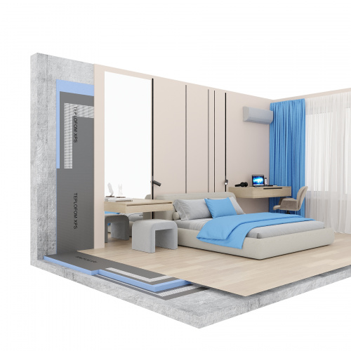 Конструкционная панель TEPLOFOM 2500*600*80 ХPS (односторонний слой) фото 8