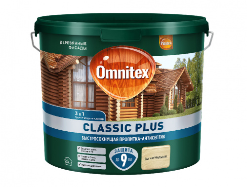 Пропитка-антисептик Omnitex Classic Plus 3в1 Ель натуральная 2,5л  арт. 50035710