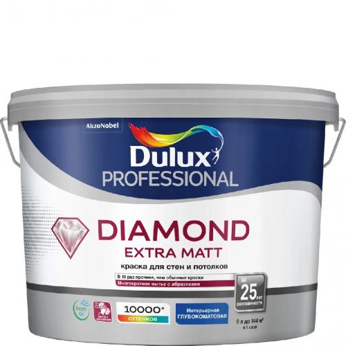 Краска Luxium Professional Diamond Extra Matt глубоко-матовая BW 9л (00-00017545) арт. 50034524