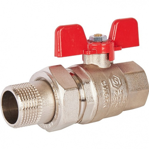 Сгон прямой американка  3/4" STOUT никель