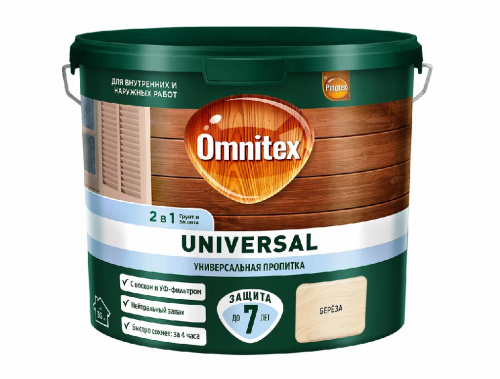 Пропитка Omnitex Universal 2в1 Береза 2,5л (00-00016652) арт. 50035533 Пропитка Omnitex Universal 2в1 Береза 2,5л (00-00016652) арт. 50035533