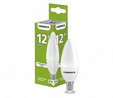 Лампа светодиодная C35 свеча 12Вт 230В 4000К E14 GENERICA