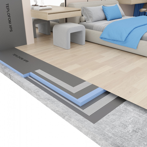 Конструкционная панель TEPLOFOM 2500*600*80 ХPS (односторонний слой) фото 9